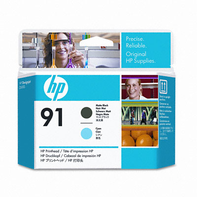 HP-91--C9460A--PRINTHEAD-BLACK-MAT-SI-CYAN