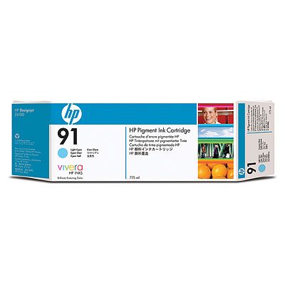 HP-91--C9470A--CARTUS-COLOR-LIGHT-CYAN