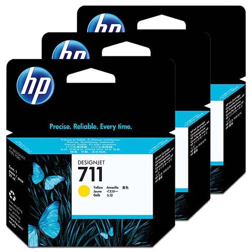 HP-711--CZ136A--SET-DE-3-CARTUSE-YELLOW