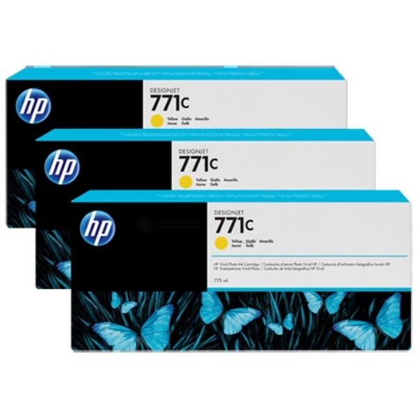 HP-771C--B6Y34A--CARTUS-COLOR-YELLOW-3pack